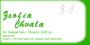 zsofia chvala business card